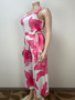 Fashionable Casual Plus Size Printed Sleeveless Jumpsuit