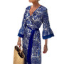 Spring Summer Women's Fashion Chic Printed Bohemian Maxi Dress