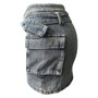 Washed Denim Pocket Belt Fashion Women Denim Shorts