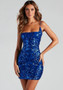 Women's Summer Sequin Sexy Slim Mini Dress