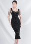 luxury elegant beaded sequin slim evening dress