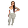 Women's Fashion Fall Winter Style Casual Multi Lace-Up Cargo Pants