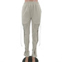 Women's Fashion Fall Winter Style Casual Multi Lace-Up Cargo Pants