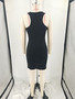 Women Pin Sleeveless Bodycon Dress