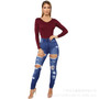 Women Summer Ripped Denim Pants