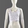 Women Summer U-neck Diamond Crop Top