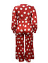 Plus Size Women Dot Print Jumpsuit