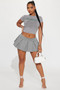 Women Summer Mini Skirt Sexy Lined A-Line Pleated Skirt