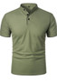 Men's Summer Solid Short Sleeve Polo T-shirt