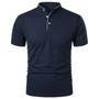 Men's Summer Solid Short Sleeve Polo T-shirt