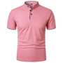 Men's Summer Solid Short Sleeve Polo T-shirt