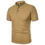 Men's Summer Solid Short Sleeve Polo T-shirt