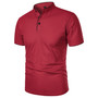 Men's Summer Solid Short Sleeve Polo T-shirt