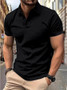 Men's Summer Solid Short Sleeve Top