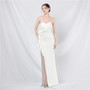 Women Bridesmaid Welcome Strapless Maxi Evening Dress