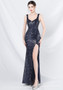 Women sequined evening gown