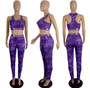 Spring And Summer Women's Clothing Slim Fashion Sports Crop Tank Leggings Two-Piece Set