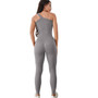 Quick-Drying Ribbed Yoga Jumpsuit One-Piece Sleeveless Stretch Tight Fitting Romper