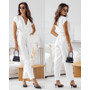 Summer Fashion Solid Color Slim Fit Short Sleeve Jumpsuit