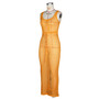 Summer Women Tethered Mesh Knitting Beach Maxi Dress