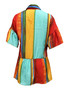 Women Loose Printed Multi-Color Top Short Sleeve Shirt Dress