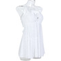 Women white polka sequined See-Through suspender skirt tied with bow nightgown