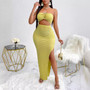 Women's Solid Color Fashion Sexy Strapless Hollow Dress