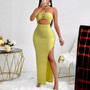 Women's Solid Color Fashion Sexy Strapless Hollow Dress