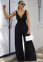 Women's Sexy Deep V Low Back Sleeveless Jumpsuit