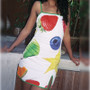 Women's Summer Fruit Print Casual Sleeveless Strap Mini Dress