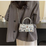 Women sequin chain crossbody bag small square bag