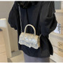 Women sequin chain crossbody bag small square bag