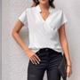 Fashion Casual Summer Slim Solid Color Short-Sleeved Tops T-Shirt
