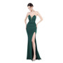 Elegant Fishbone Strapless Slim Waist Slit Evening Dress