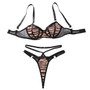 Summer Printed Mesh Sexy Two-Piece Underwear Set