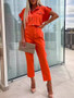 Summer Women loose single breasted jumpsuit