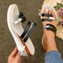 Summer Wedge Sandals Women's Fashion Buckled Thick Soled Plus Size Roman Sandals