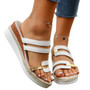 Summer Wedge Sandals Women's Fashion Buckled Thick Soled Plus Size Roman Sandals