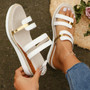 Summer Wedge Sandals Women's Fashion Buckled Thick Soled Plus Size Roman Sandals