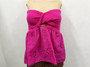 Women Embroidered Patchwork Cutout Knot Strapless Knitting Sweater