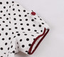 Women Retro Polka Dot Contrast Color Dress