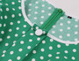 Women Retro Polka Dot Contrast Color Dress