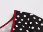 Women Retro Polka Dot Contrast Color Dress