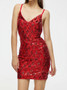 Women Sexy Camisole Slim Sequin Sleeveless Evening Gown