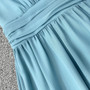 Women's chiffon long dress double v-neck sleeveless a swing evening dress