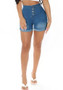 High Stretch Women's High Rise Slim Fit Solid Denim Shorts