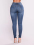 Spring Tight Fitting High Waist Stretch Denim Pants Women's Jeans