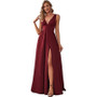 Women Sexy V Neck Party Maxi Evening Dress