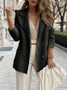 Women Casual Ribbed Loose Blazer