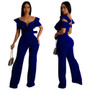 Women's v-neck ruffled sexy Slim Waist Jumpsuit for women